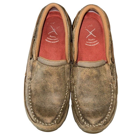 Twisted X Shoes Size 6M Driving Mocs Women's Brown Leather‎ - Picture 2 of 8